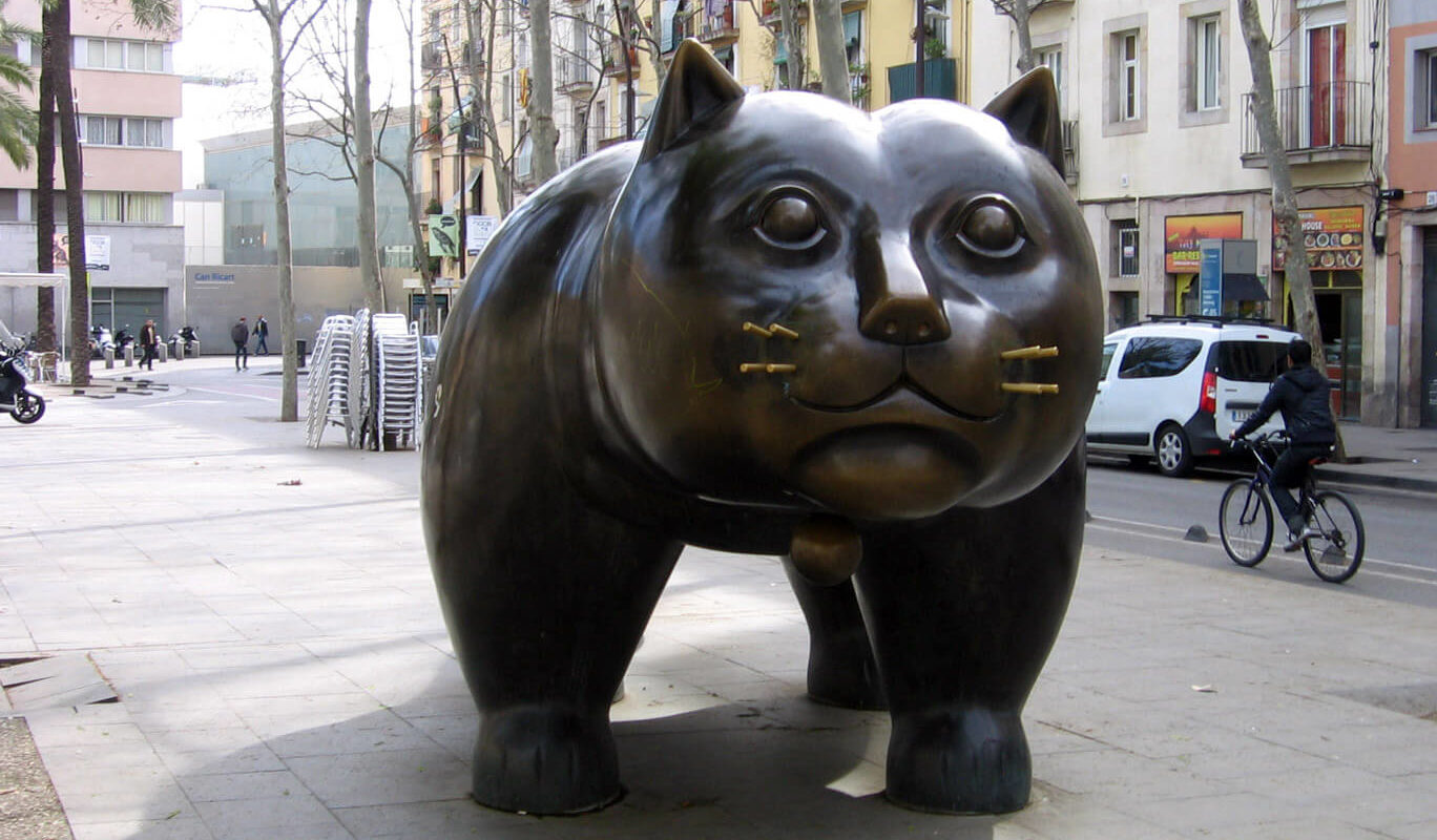 Gato de Botero in el Raval